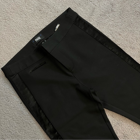 PAIGE Tereza Velvet Side Stripe Slim Pants - Picture 7 of 8